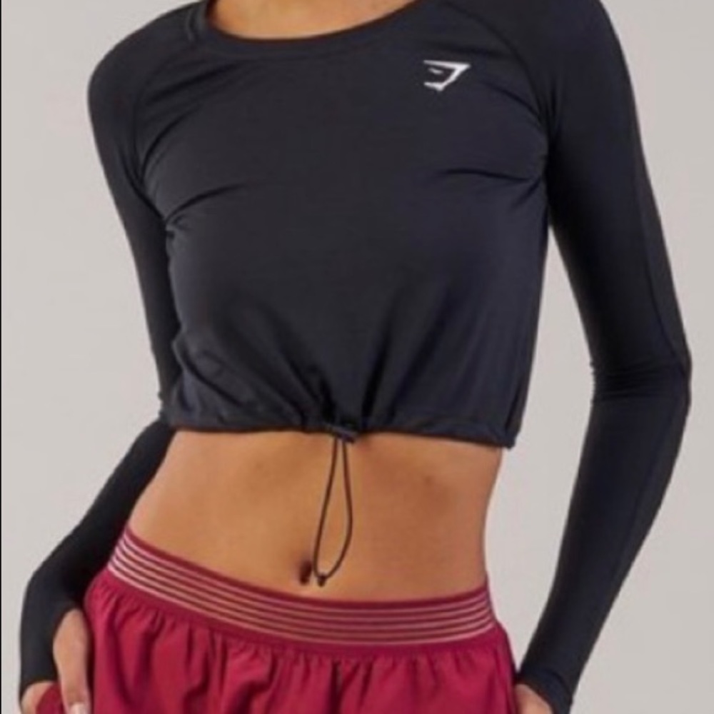 Gymshark Longsleeve Drawchord Crop Top